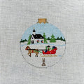 Sleigh Ride with Church Canvas