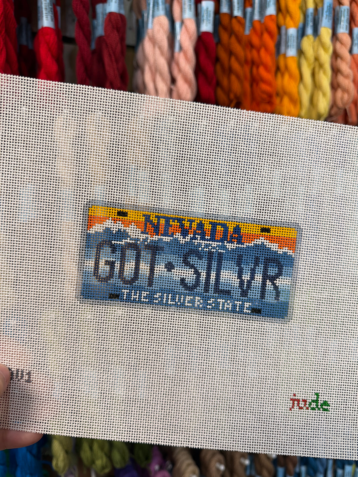 Nevada License Plate (GOT SLVR) Canvas