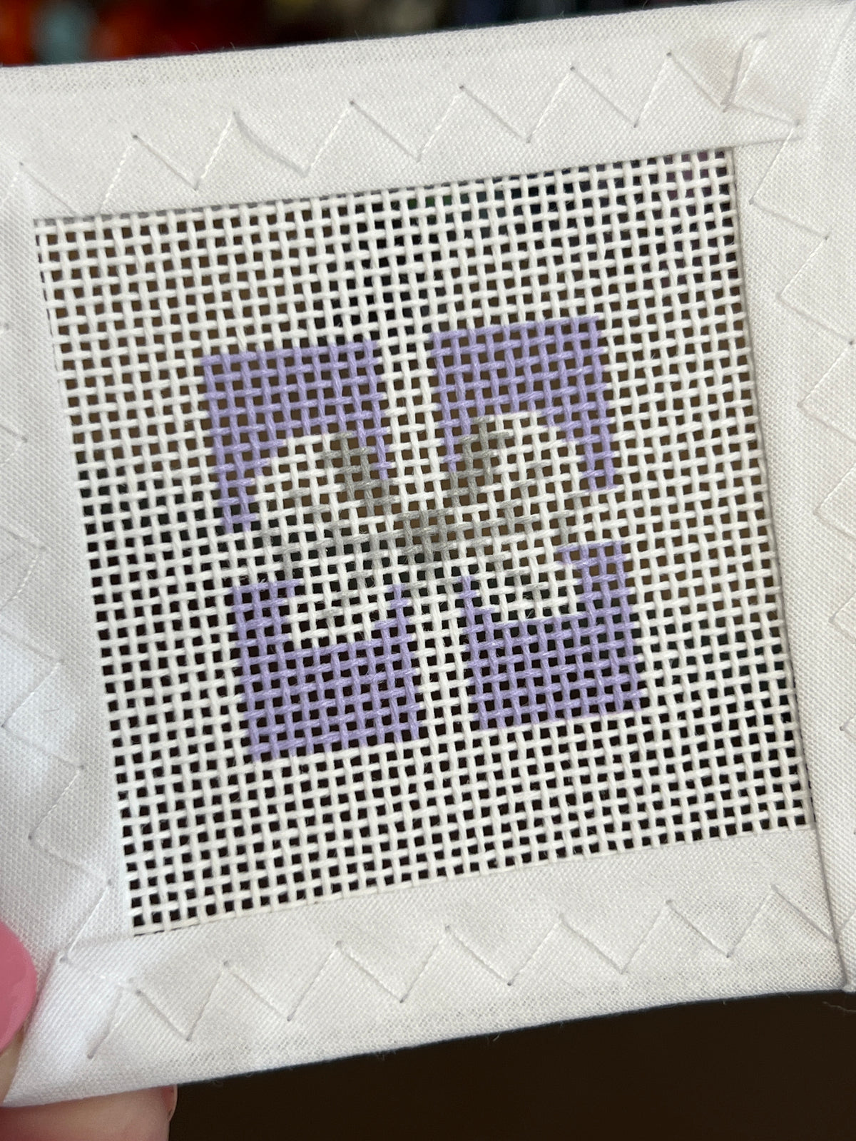 White Bow Purple Box Mini Canvas