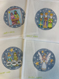 Nativity Rounds Canvases (Set of Four Canvases)