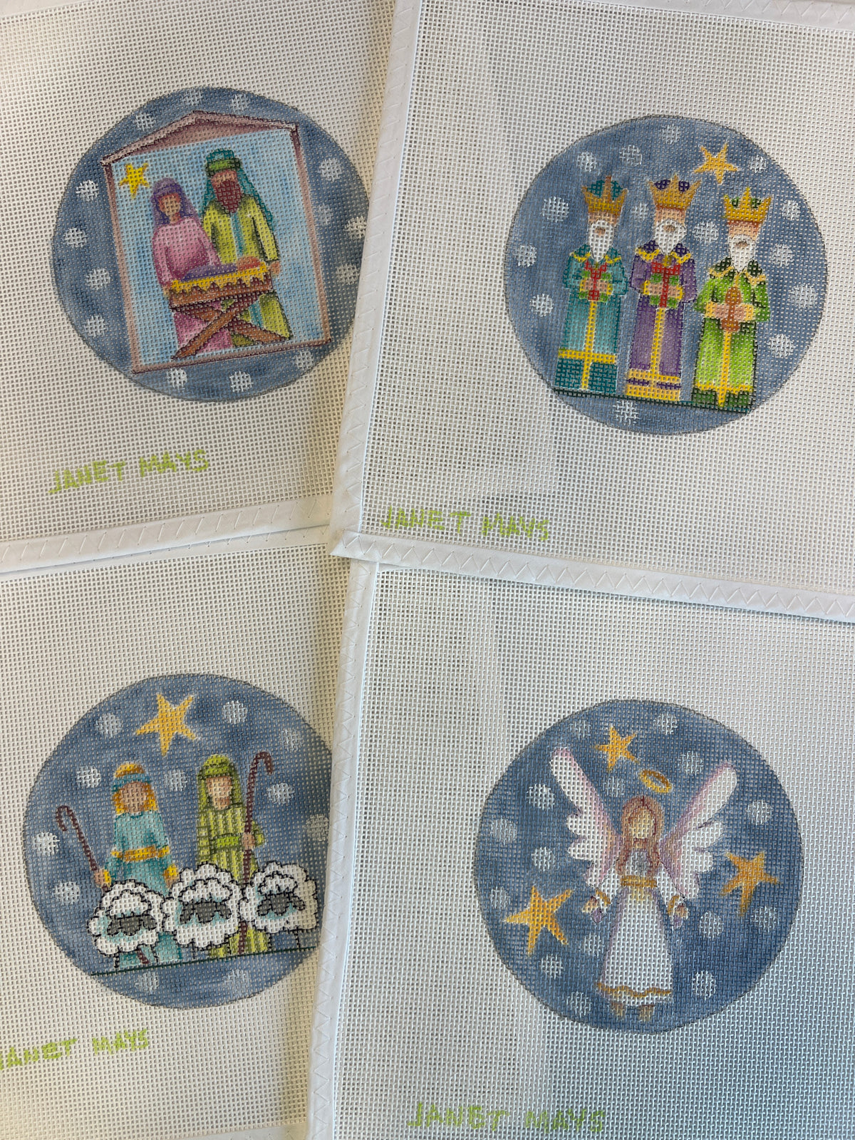 Nativity Rounds Canvases (Set of Four Canvases)