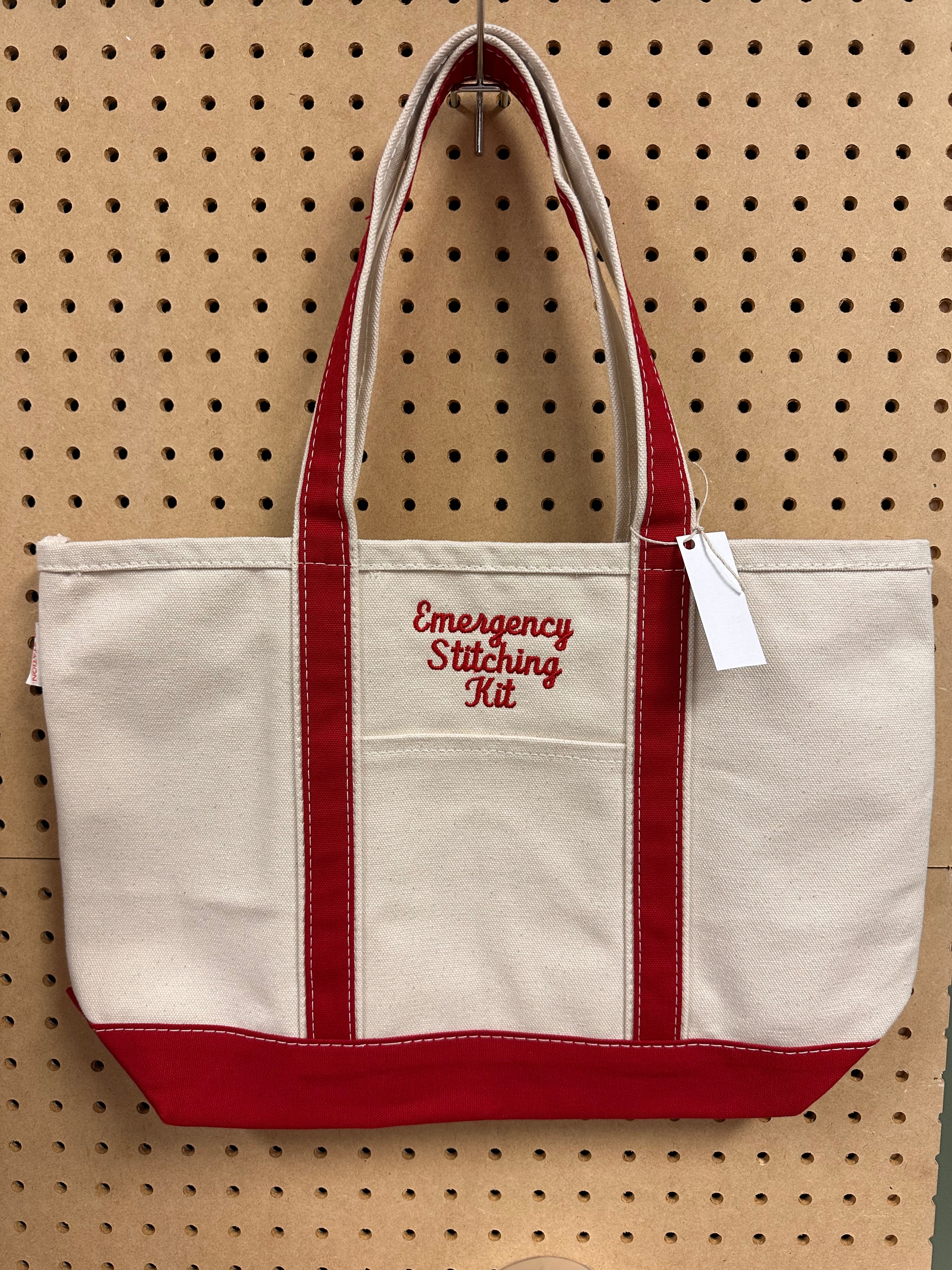Medium Classic Tote: Red (Emergency Stitching Kit)