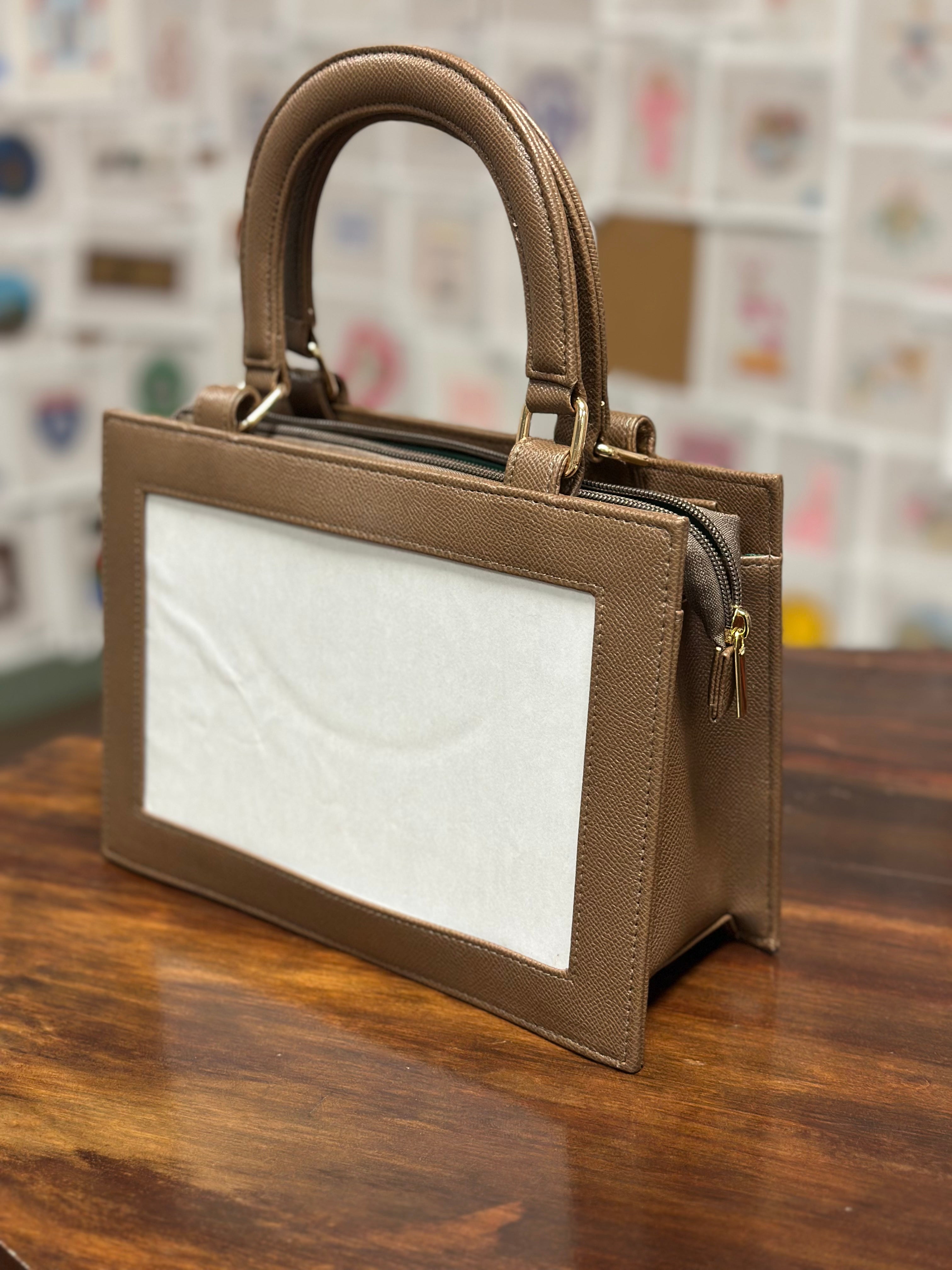 Leather Self-Finishing Purse - Brown
