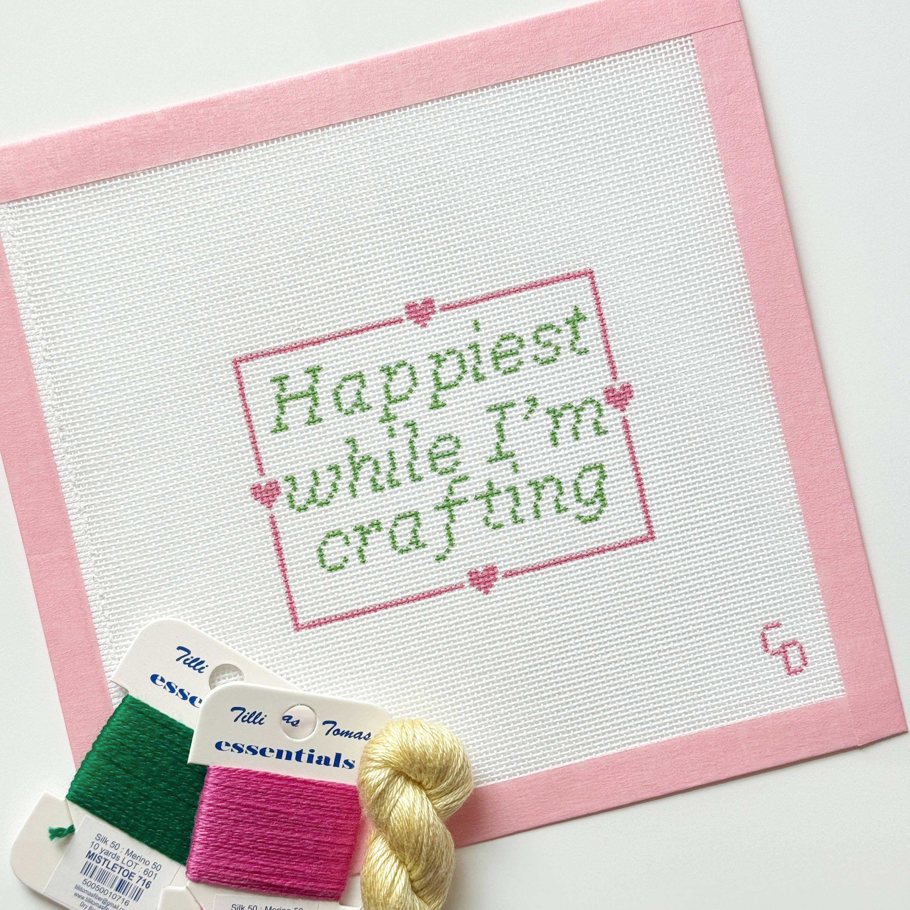 Happiest When I’m Crafting Canvas