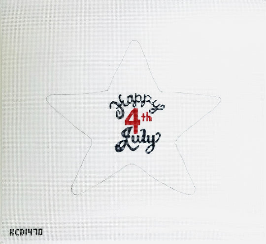 Happy 4th of July Star Canvas