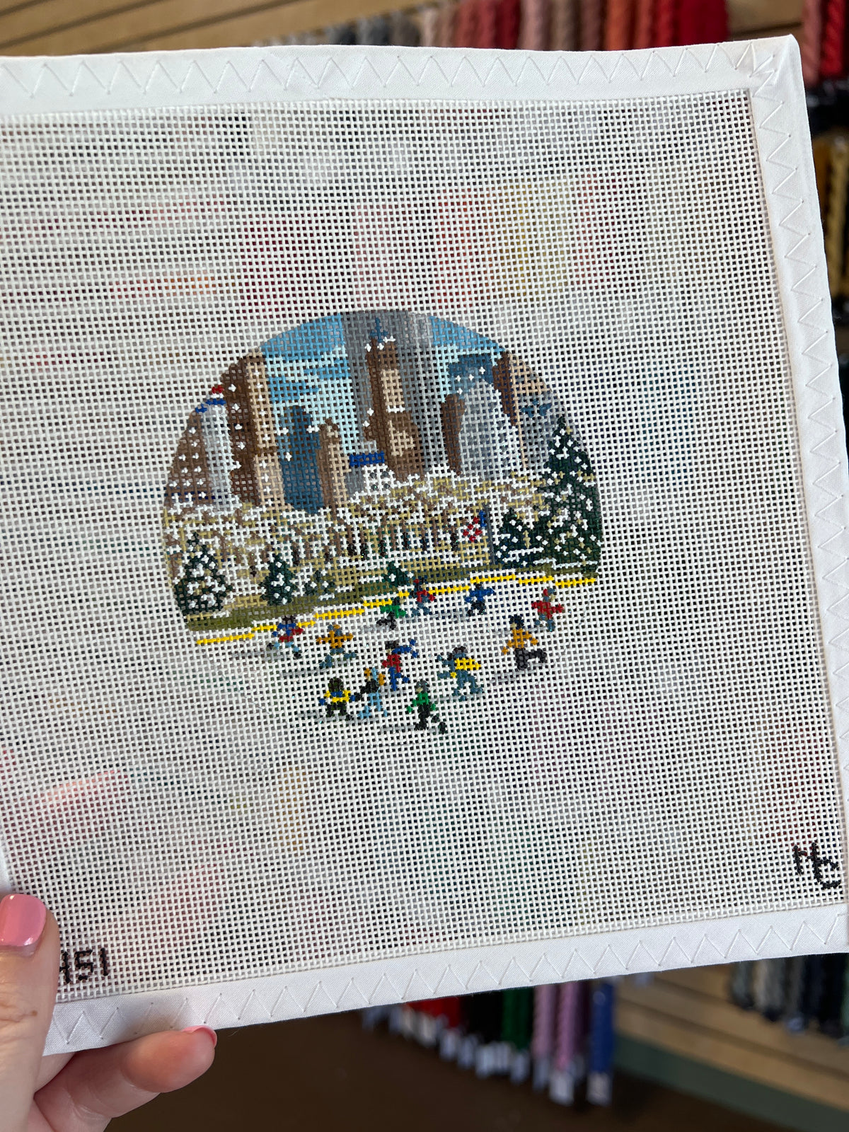 City Ice Rink Canvas
