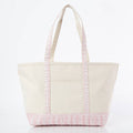 Pink Printed Large Classic Tote Bag: Powder Pink