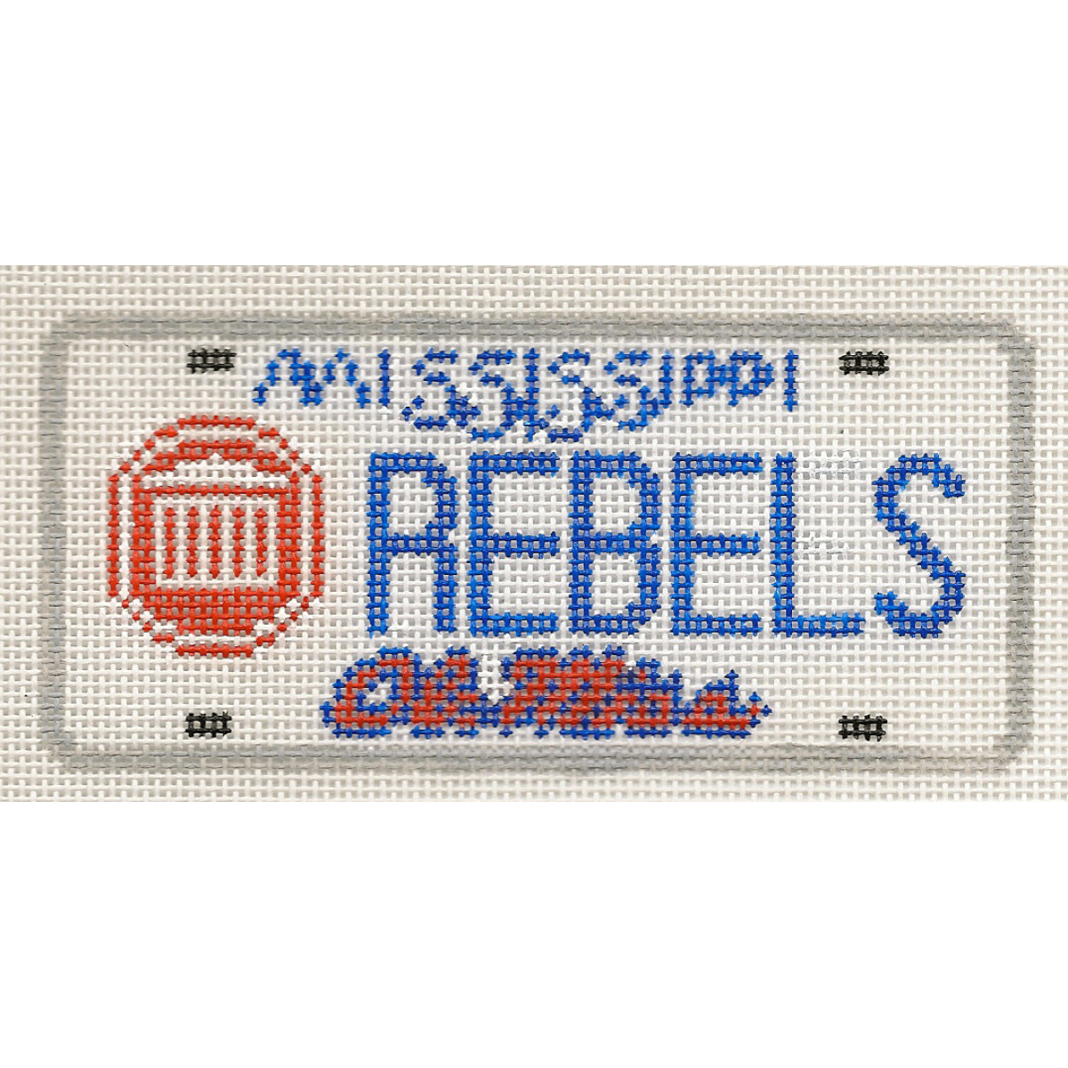 Rebels Ole Miss License Plate Canvas