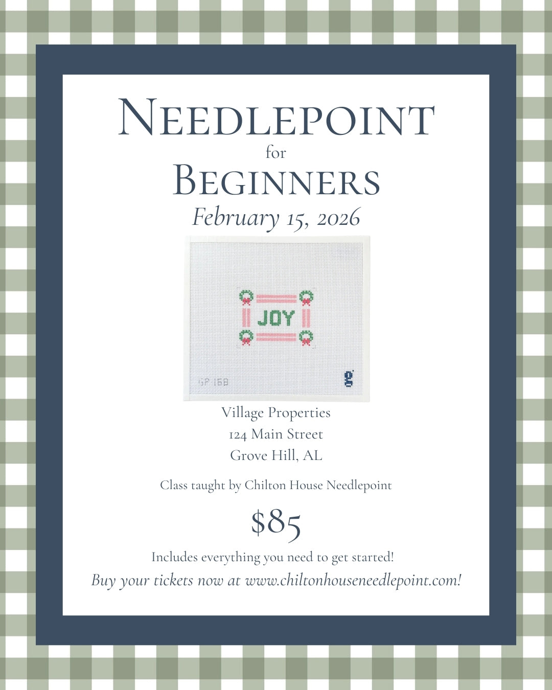 Needlepoint for Beginners - 2/15 - Grove Hill