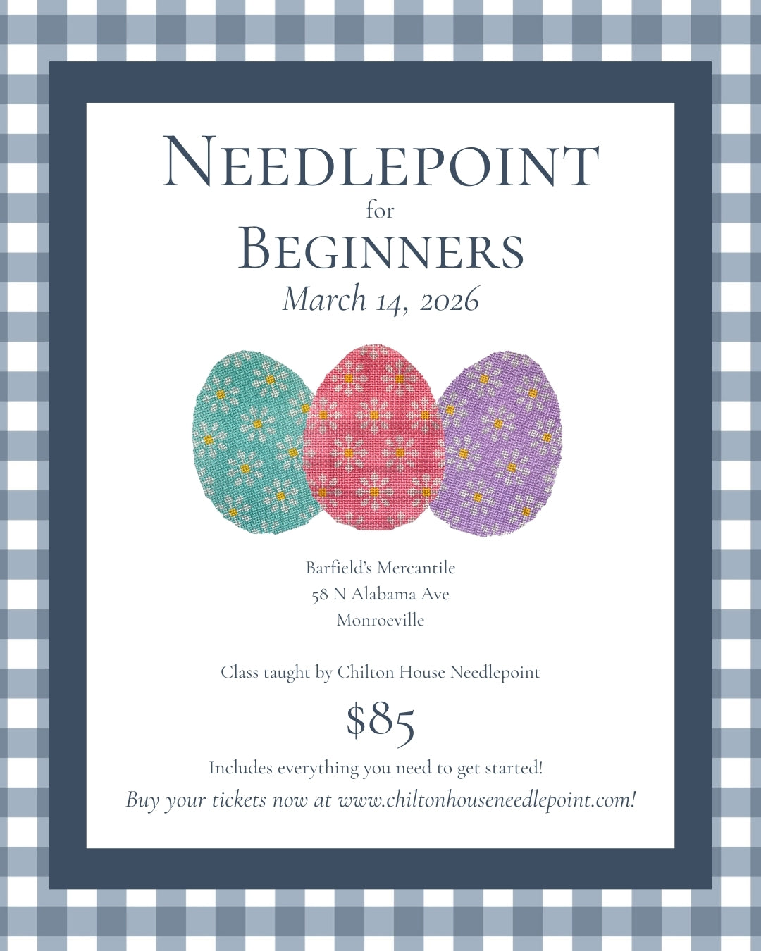 Needlepoint for Beginners - 3/14 - Monroeville