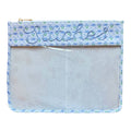Stitches Blue Hydrangea Bow Scallop Floral Project Bag 