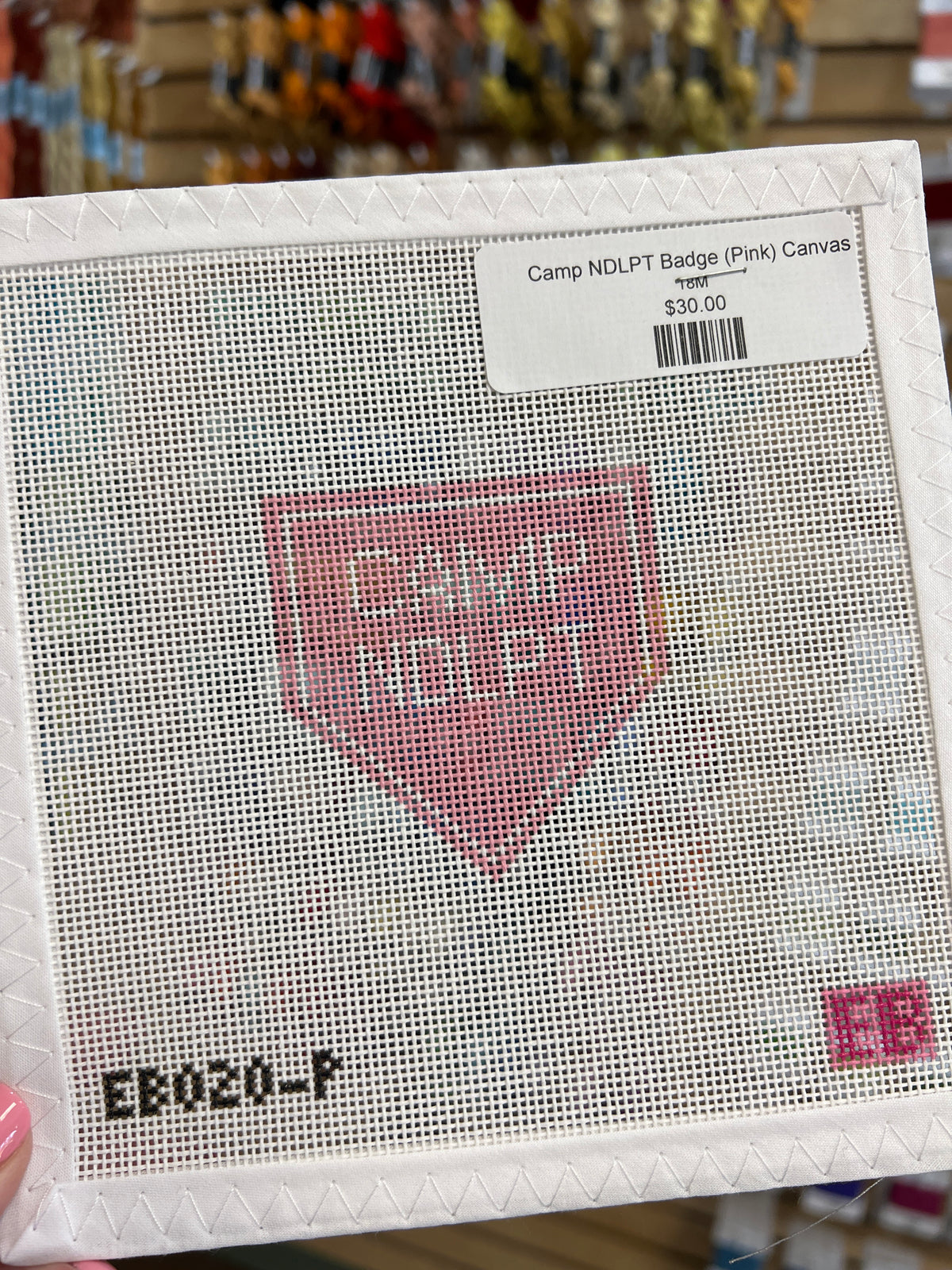 Camp NDLPT Badge (Pink) Canvas