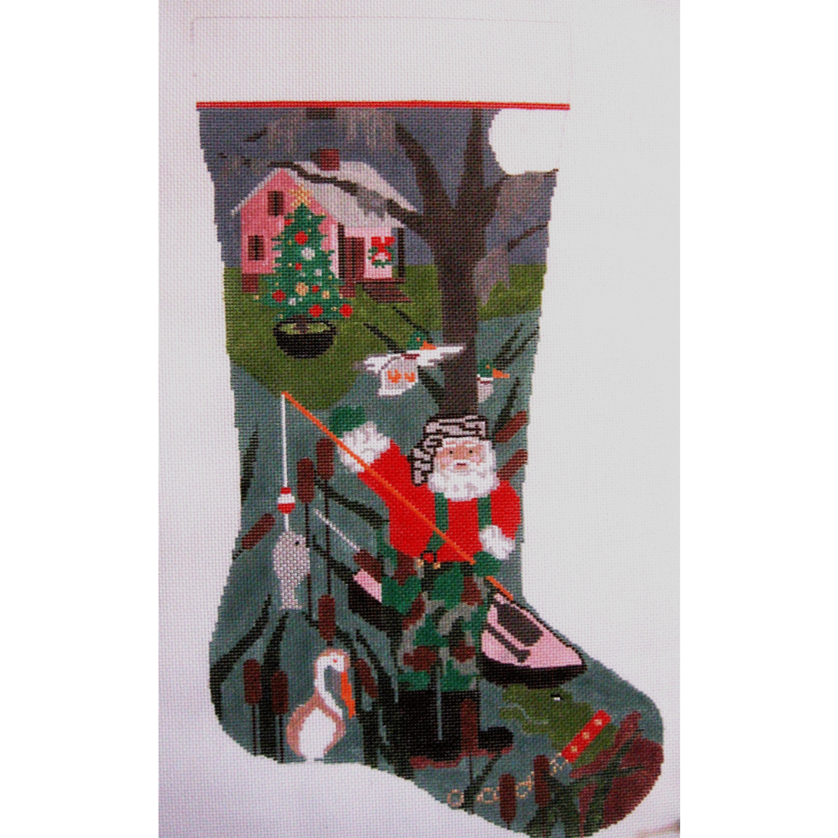 Cajun Scene Stocking Canvas