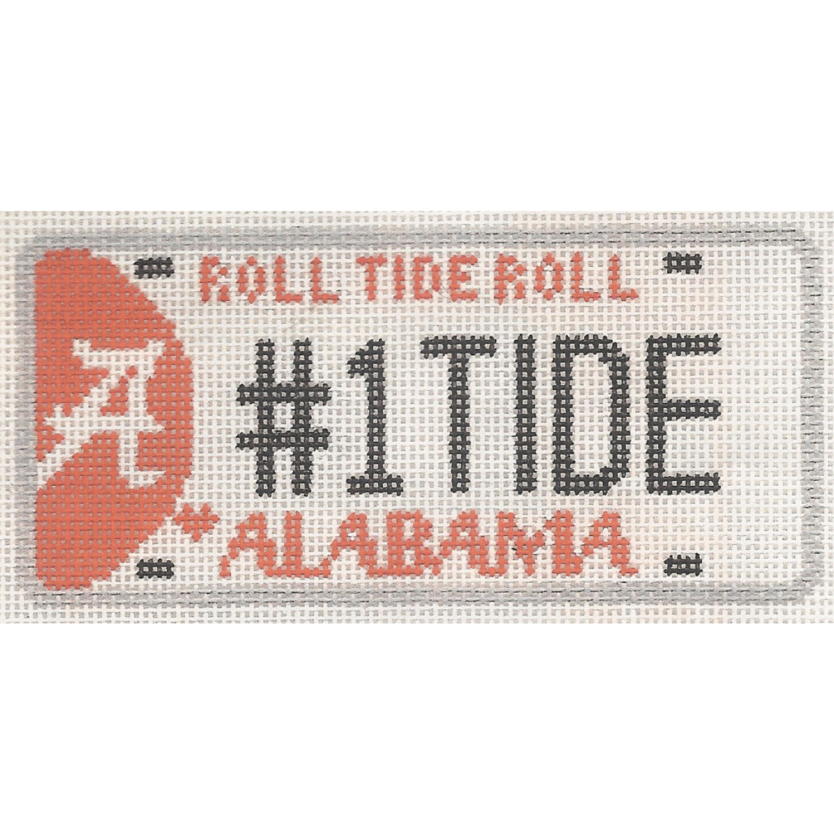 #1 Role Tide Alabama License Plate Canvas