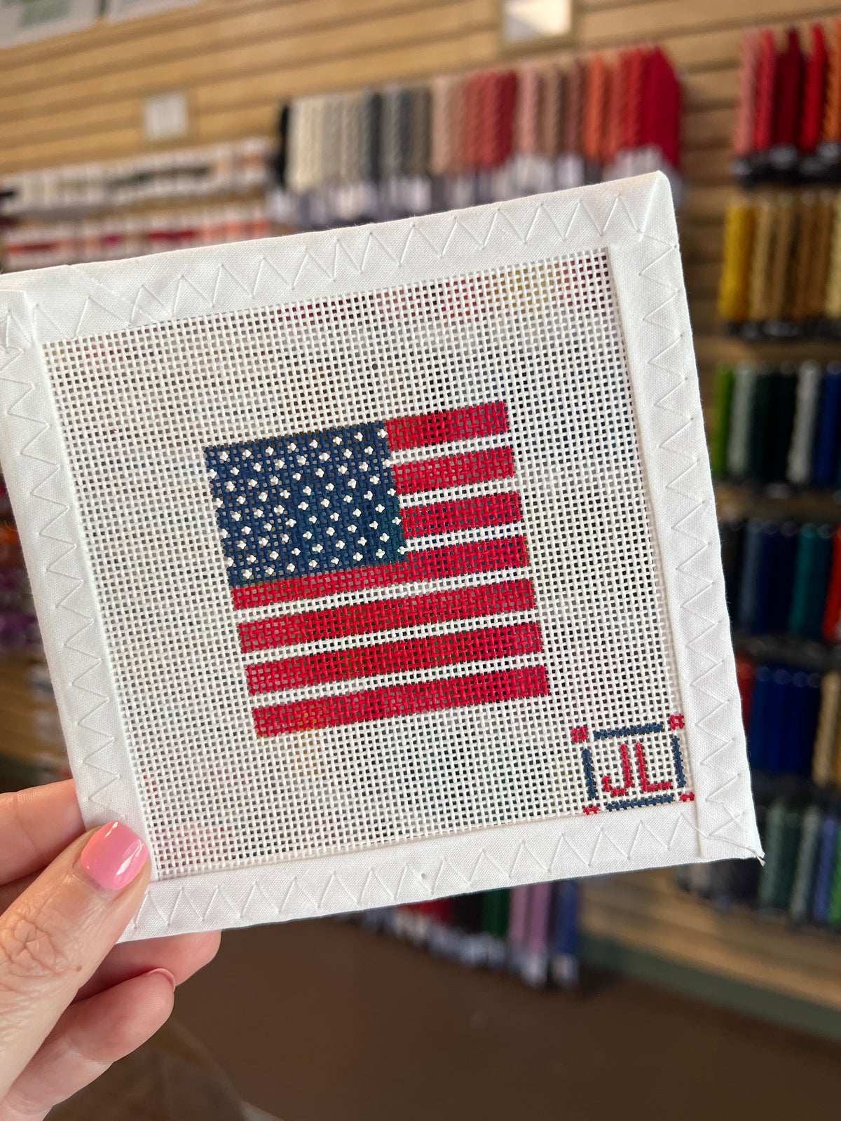 US Flag 2" Square Canvas