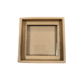 Interchangeable Needlepoint Leather Coaster (Camel)