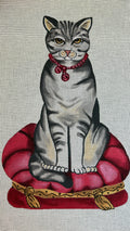 Victorian Cat Canvas 18"