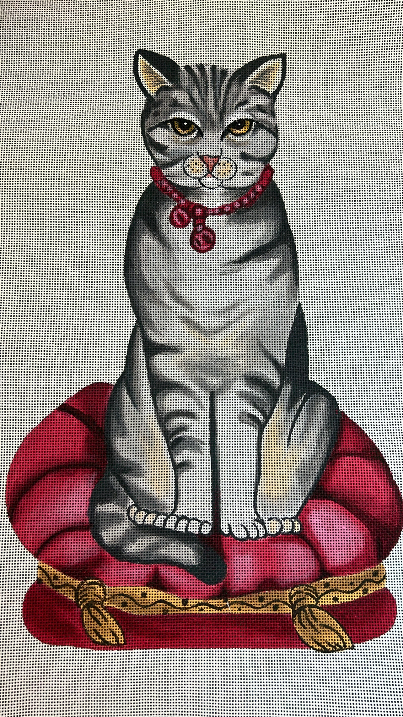 Victorian Cat Canvas 18"