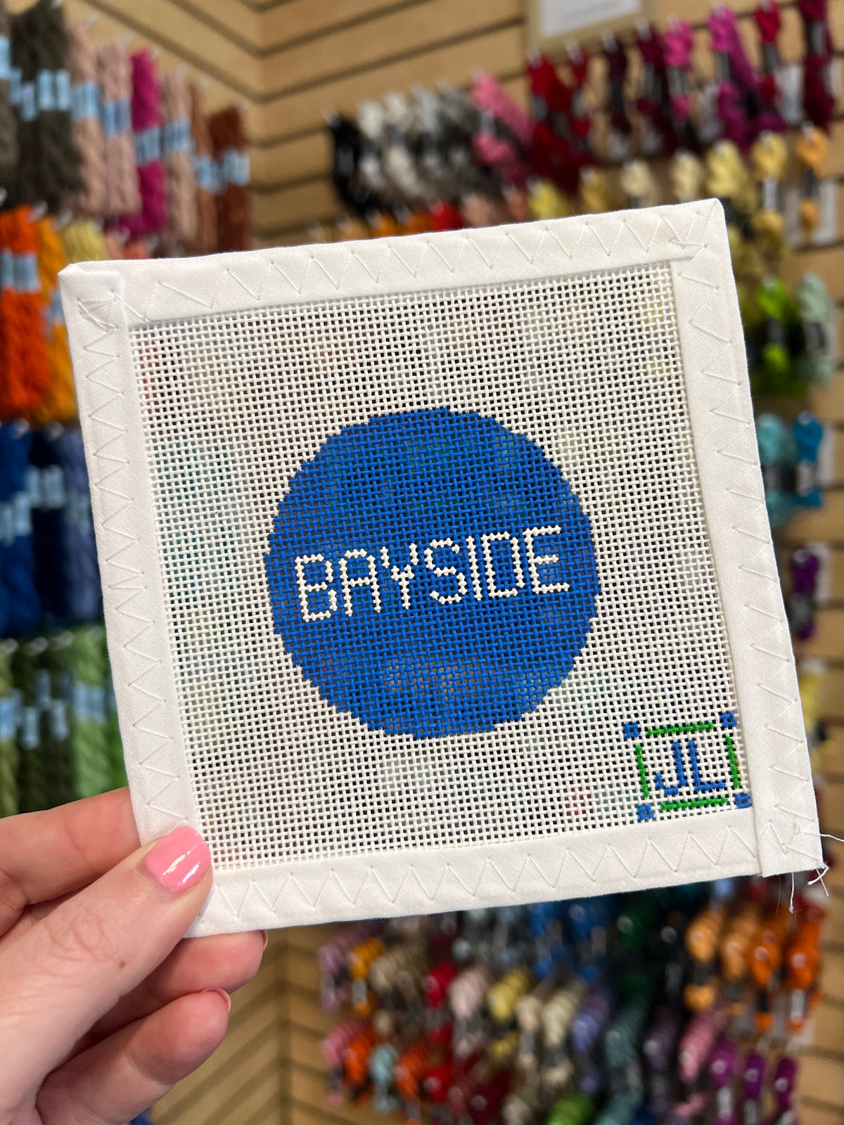 Bayside School Logo 2" Round Canvas