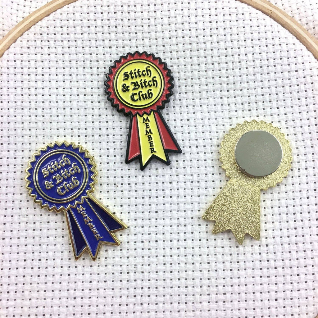 Stitch and Bitch Club Member Needle Minder: Red and Yellow