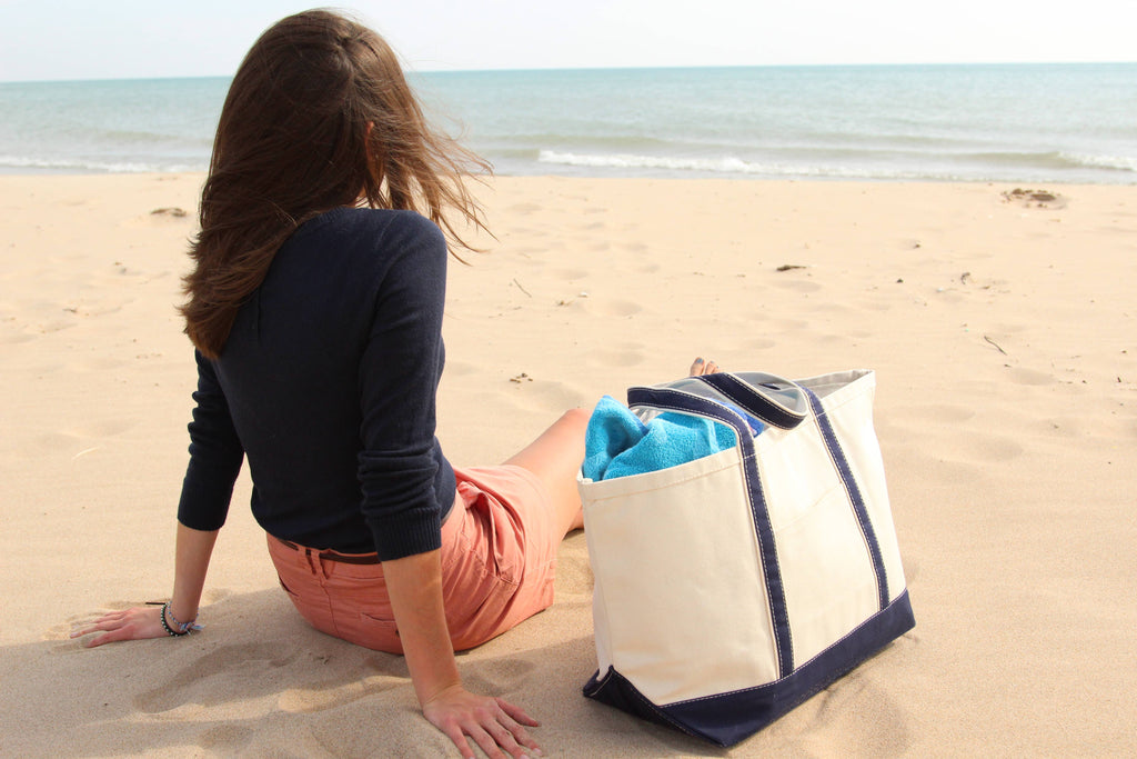 Large Classic Tote: Baby Blue