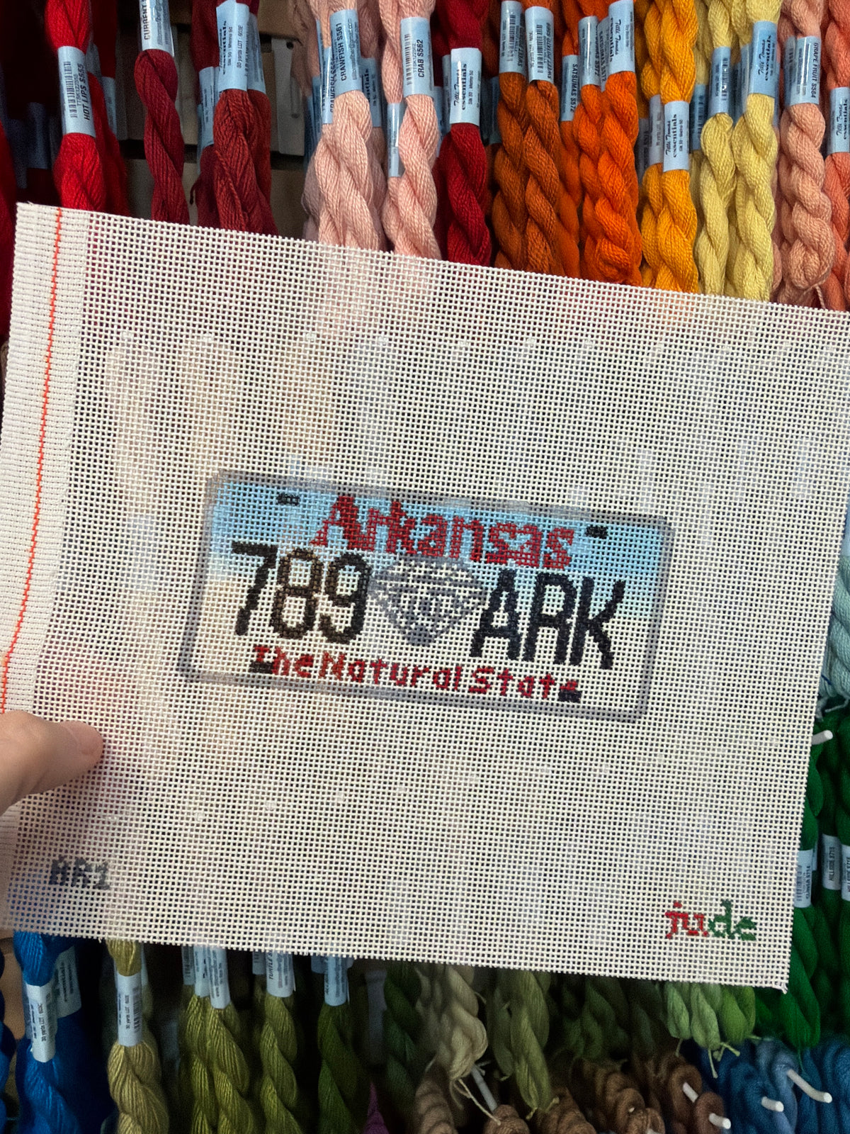Arkansas License Plate (789 ARK) Canvas