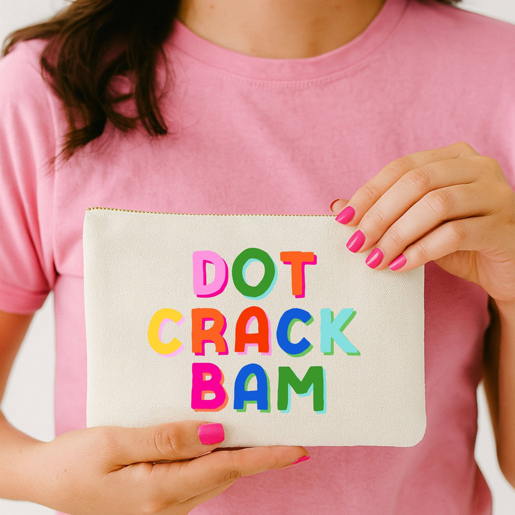 Mahjong Bag Dot Crack Bam Canvas Pouch