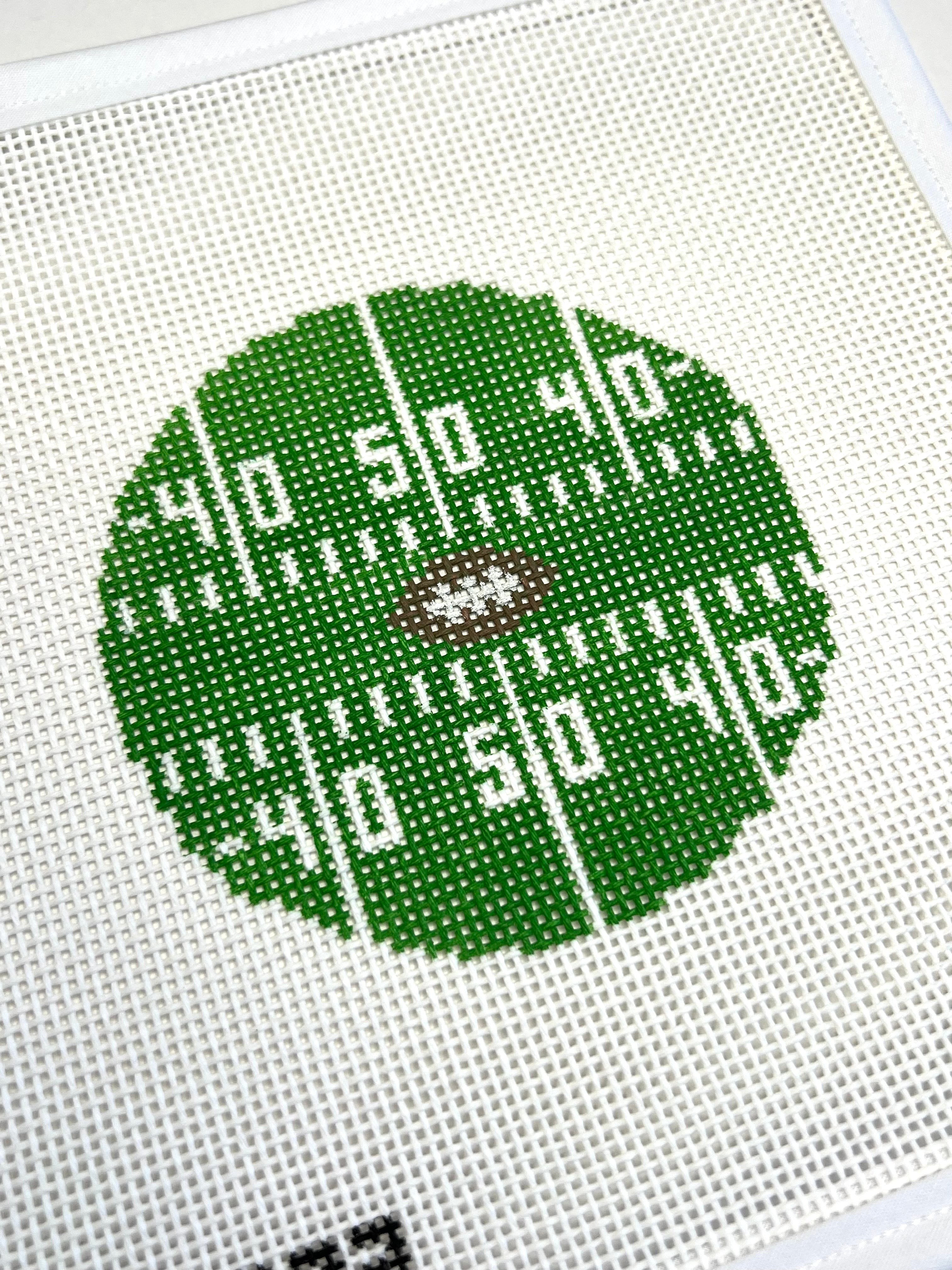 50 Yard Line Round Canvas