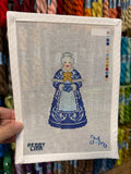 Chinoiserie Mrs. Claus (Blue) Canvas