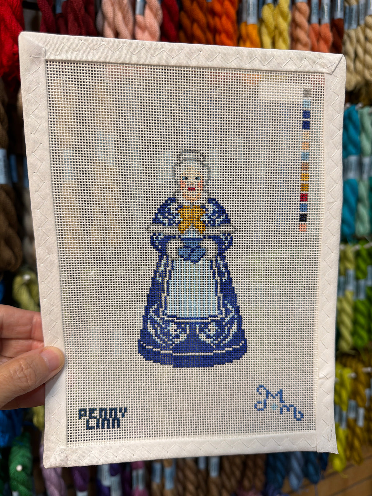 Chinoiserie Mrs. Claus (Blue) Canvas