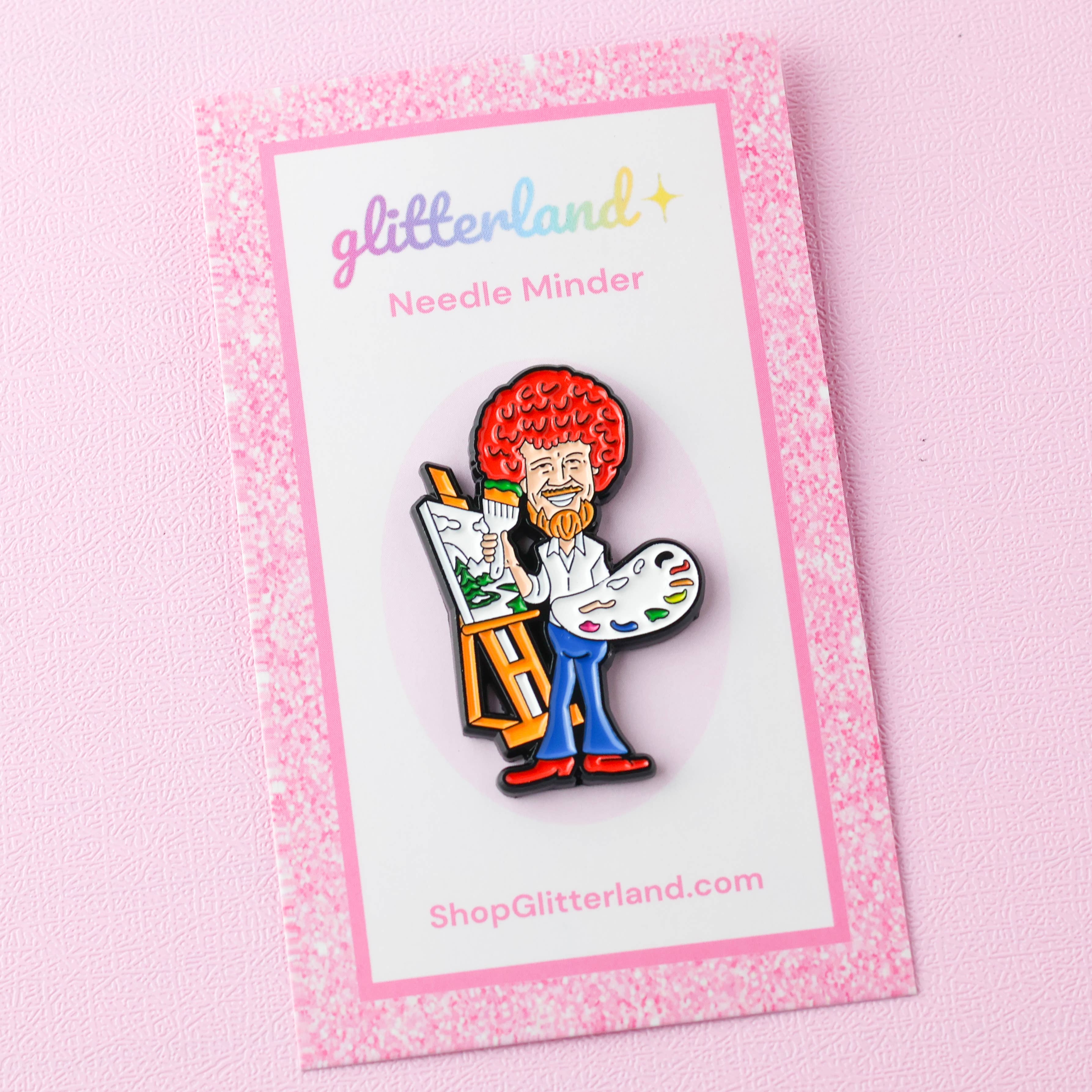 Bob Ross Painter Artsy Needle Minder