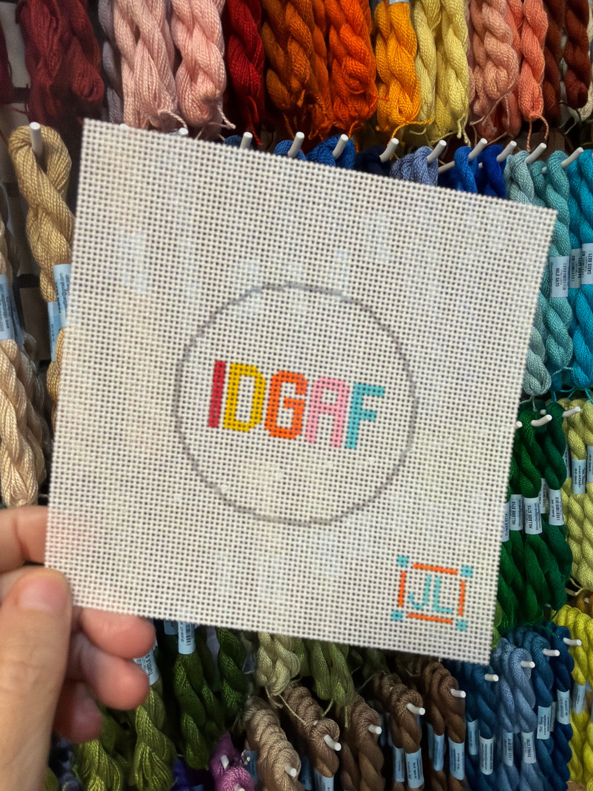IDGAF 2 1/2" Round Canvas