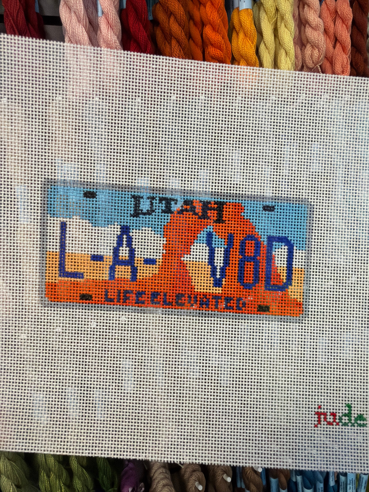 Utah License Plate (L A V8D) Canvas