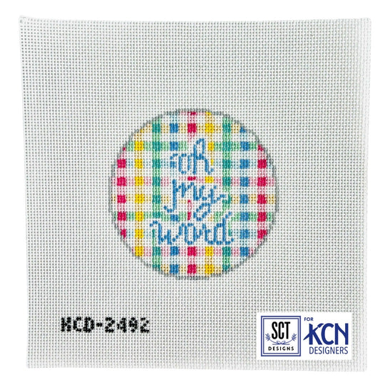 Oh My Word Round Canvas