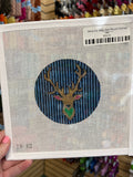 Steve the Stag Deer Round Canvas