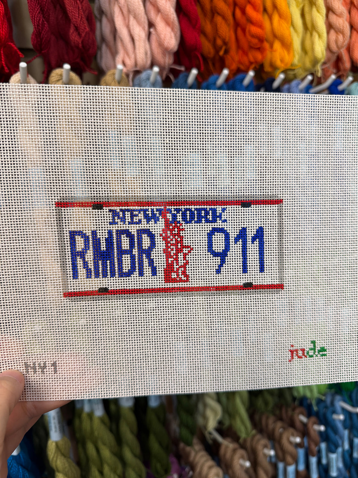 New York License Plate (RMBR 911) Canvas