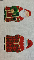 Santa with Wreath Two Sided Canvas