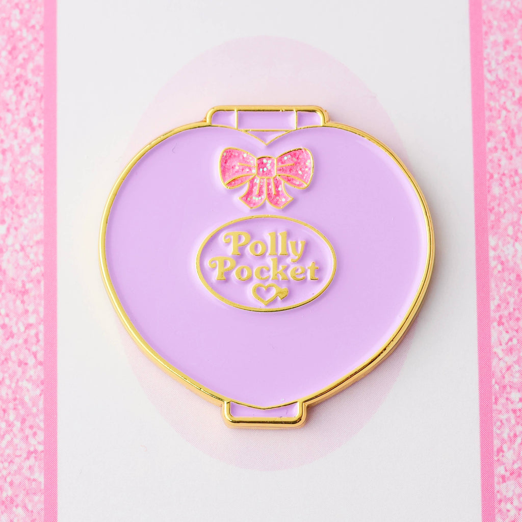 Purple Polly Pocket Doll Compact Needle Minder