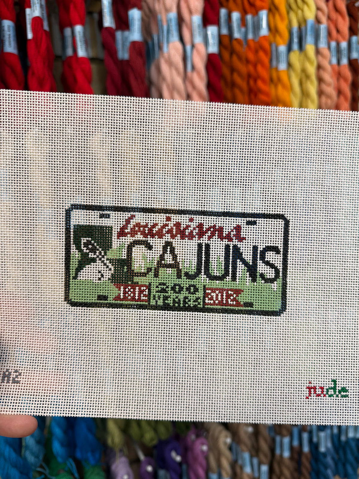 Louisiana License Plate (CAJUNS) Canvas