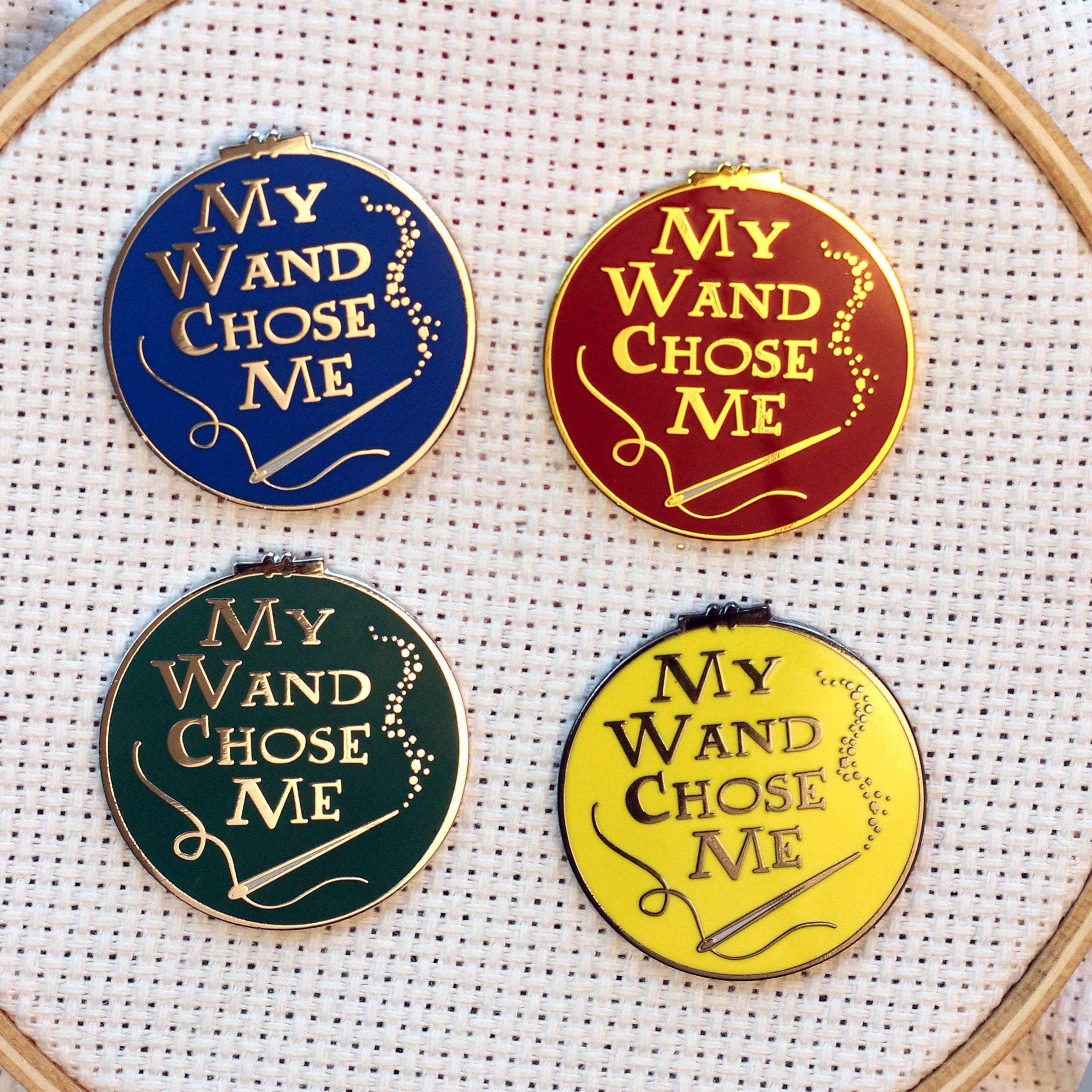 My Wand Chose Me Wizarding House Needle Minders: Blue
