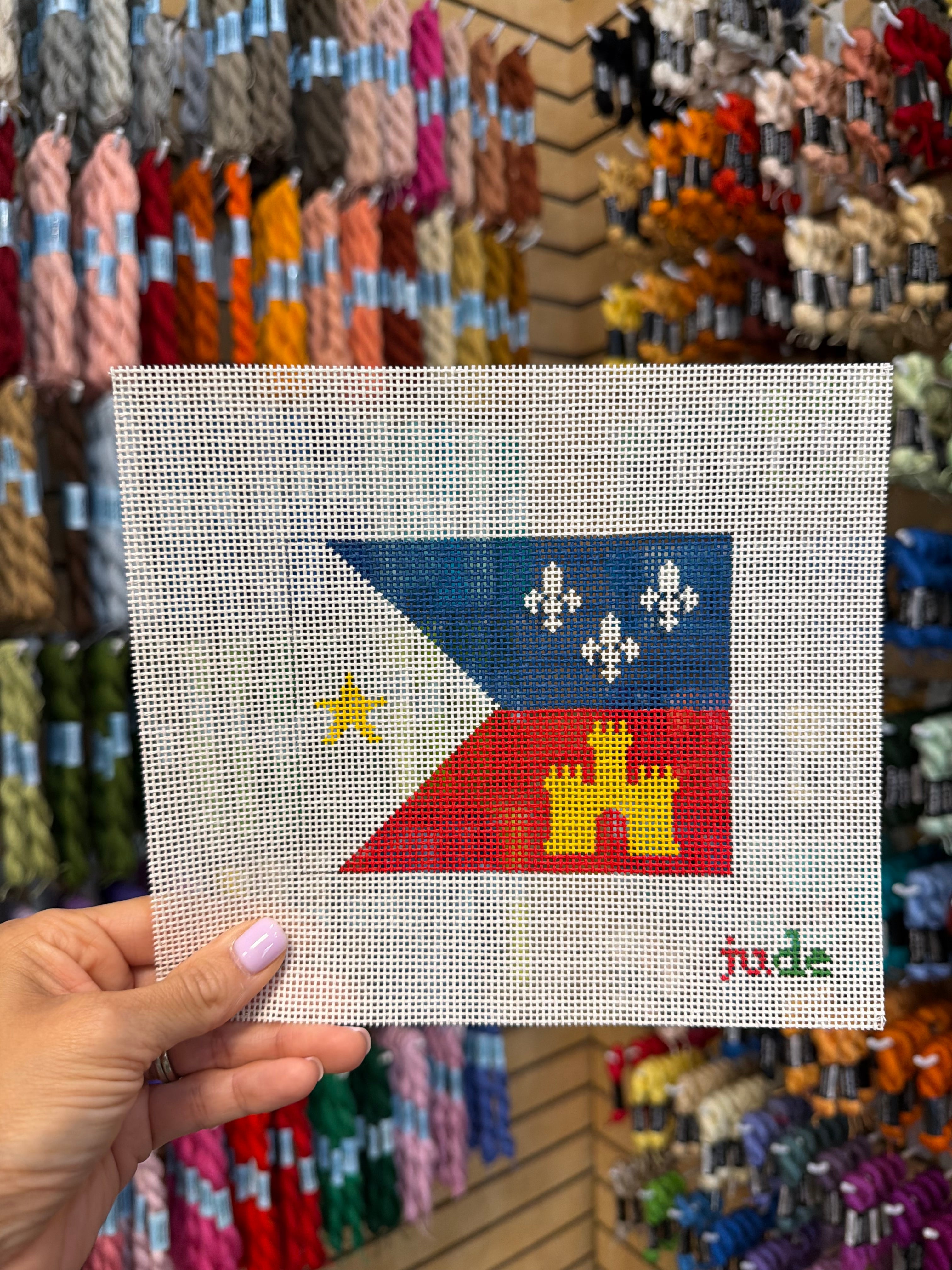 Acadiana Flag Canvas