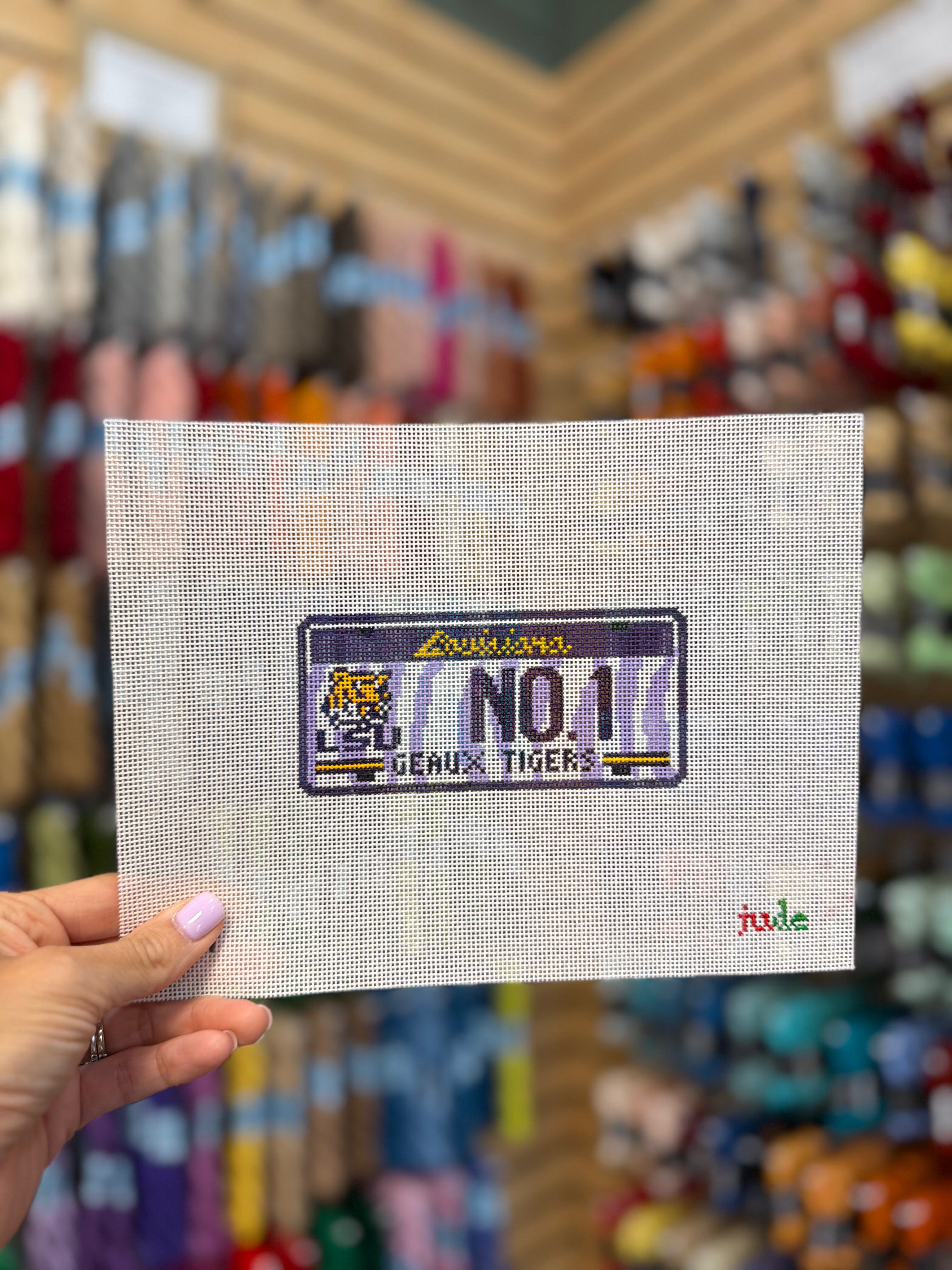 LSU No. 1 License Plate Canvas