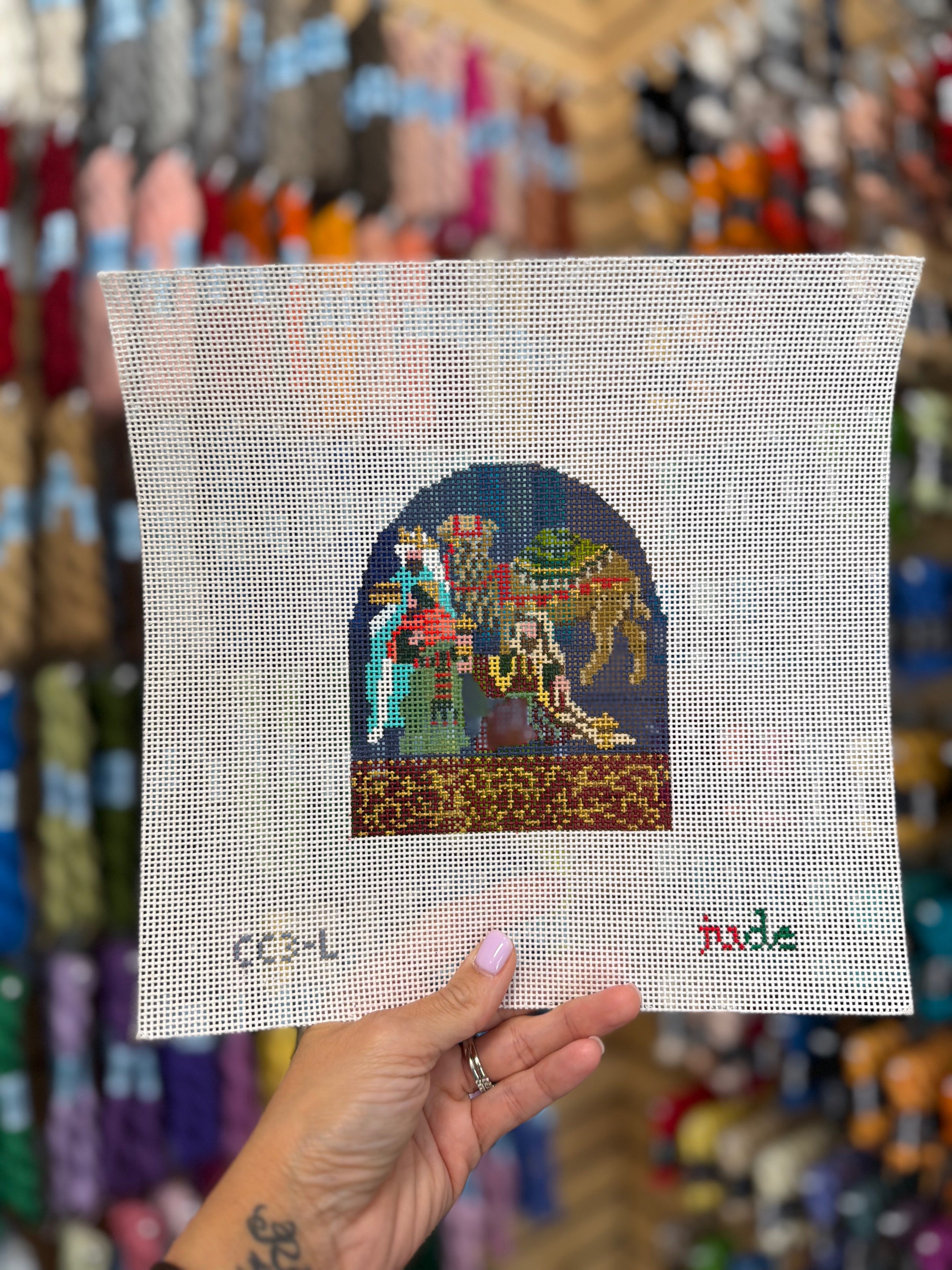 3 Wisemen Gifts Bearing Nativity Canvas