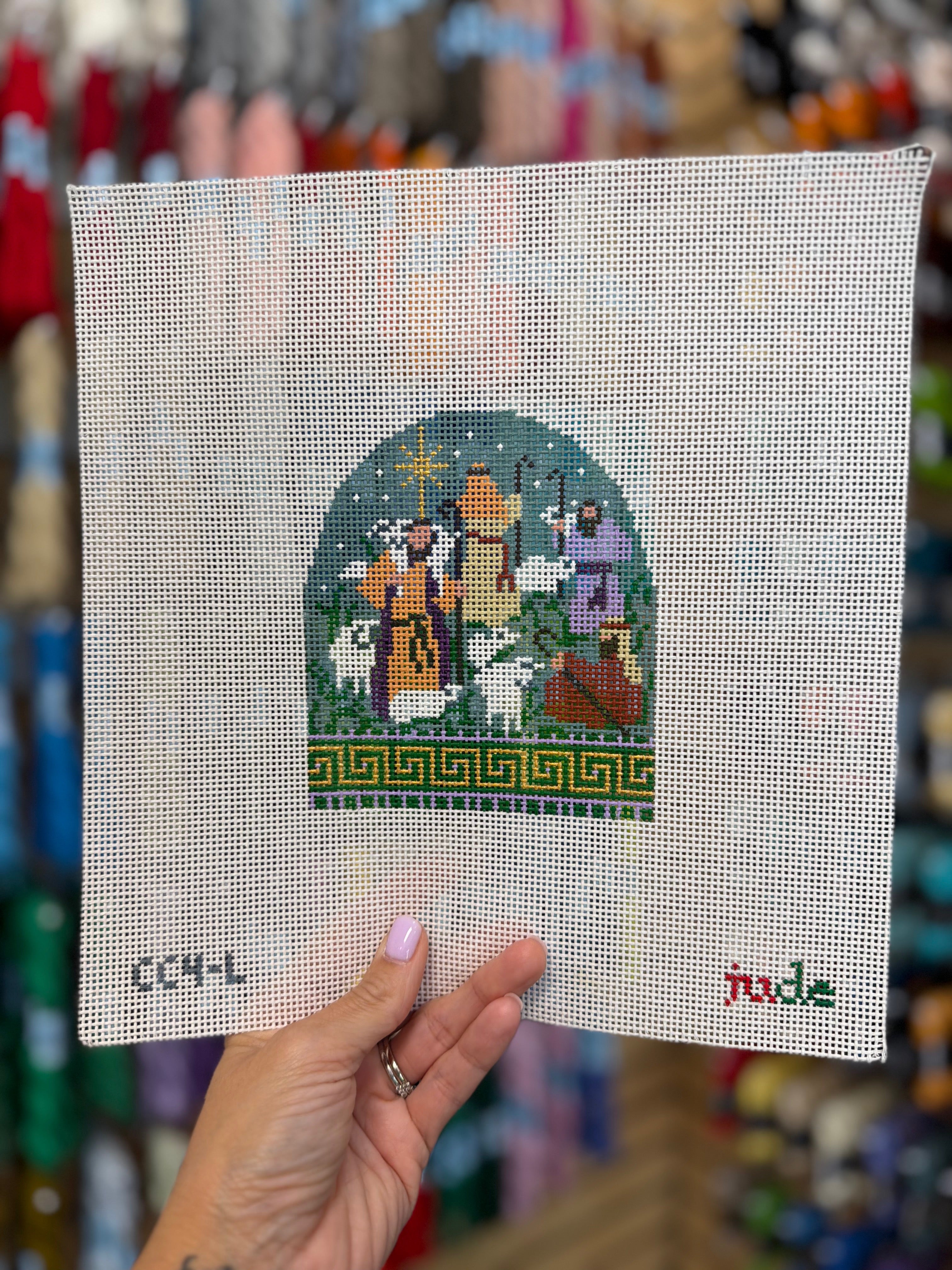 4 Shepherds in Fields Abiding Nativity Canvas