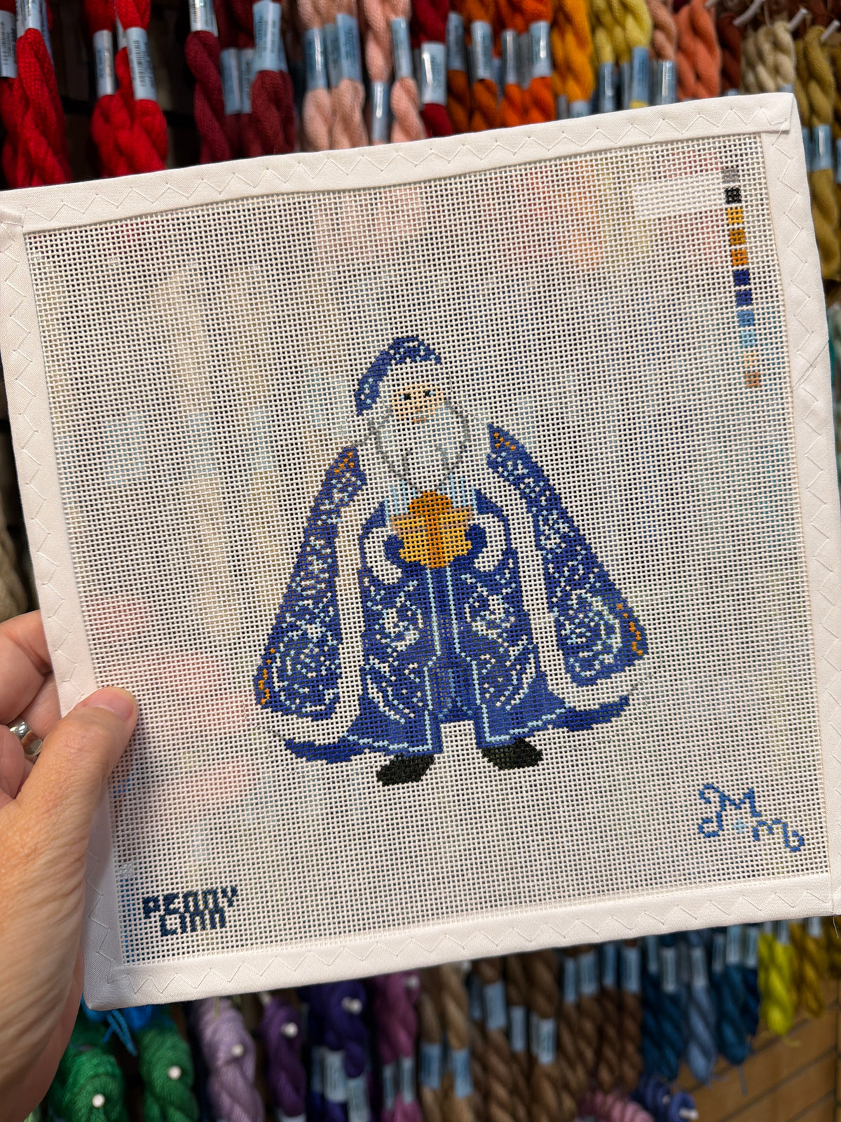 Chinoiserie Santa (Blue) Canvas