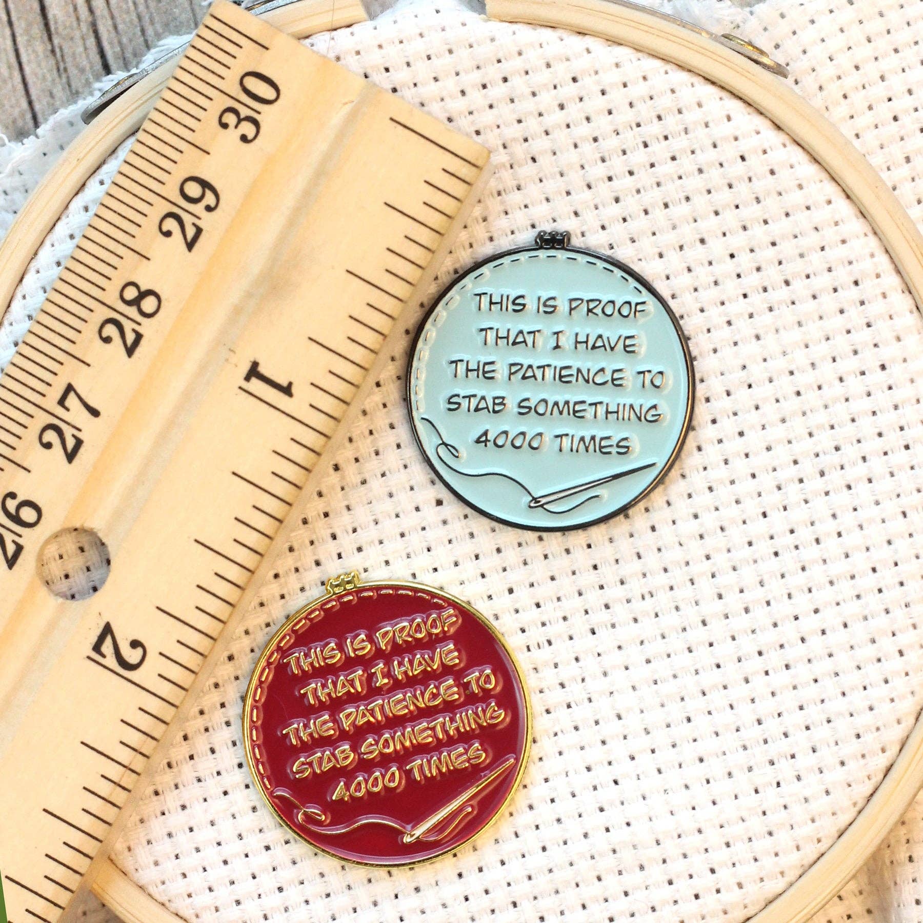 Proof I've Patience To Stab Something 4000x Needle Minder: Blue