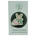 Green Bow Bunny Needle Minder