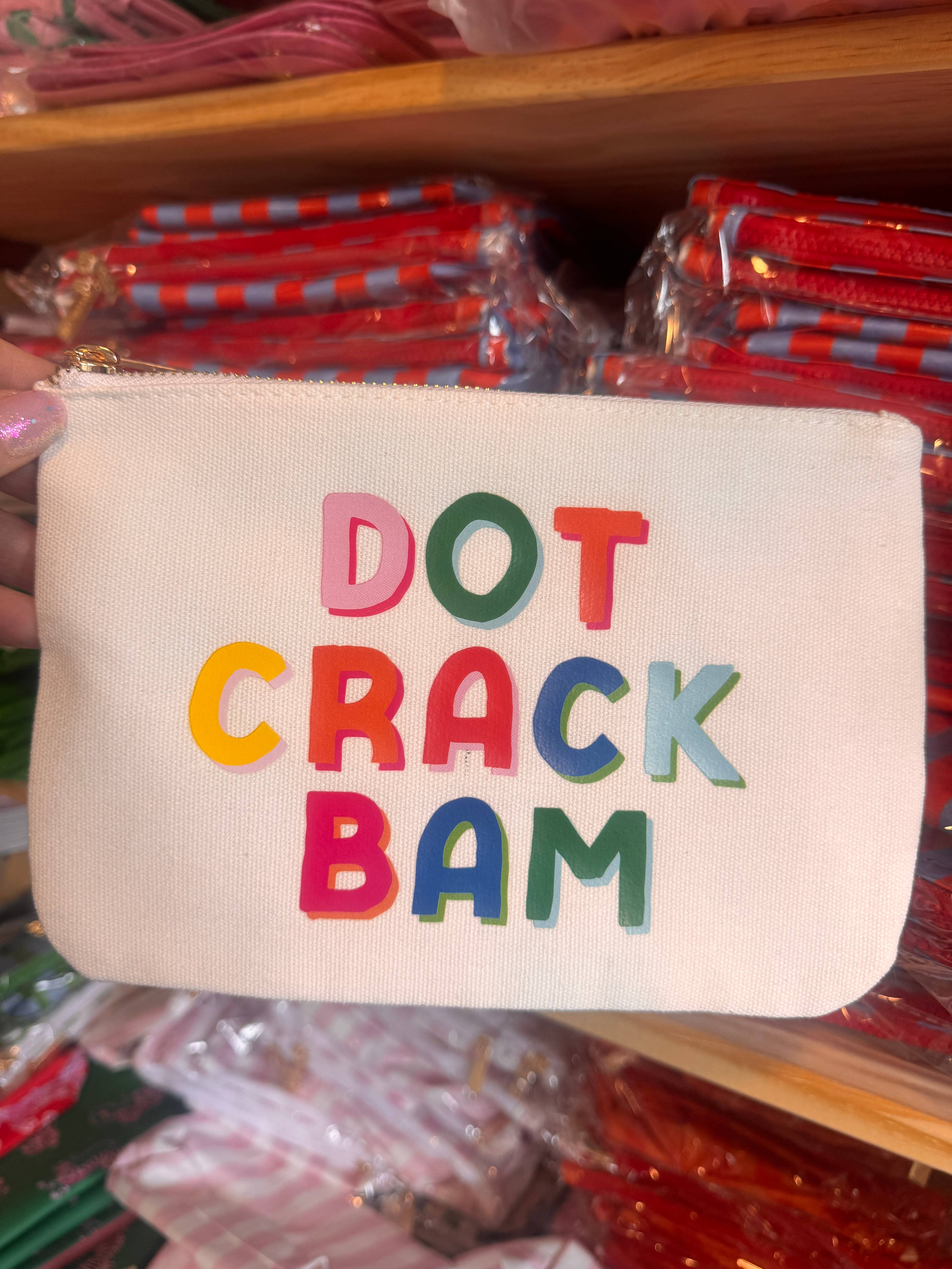 Mahjong Bag Dot Crack Bam Canvas Pouch