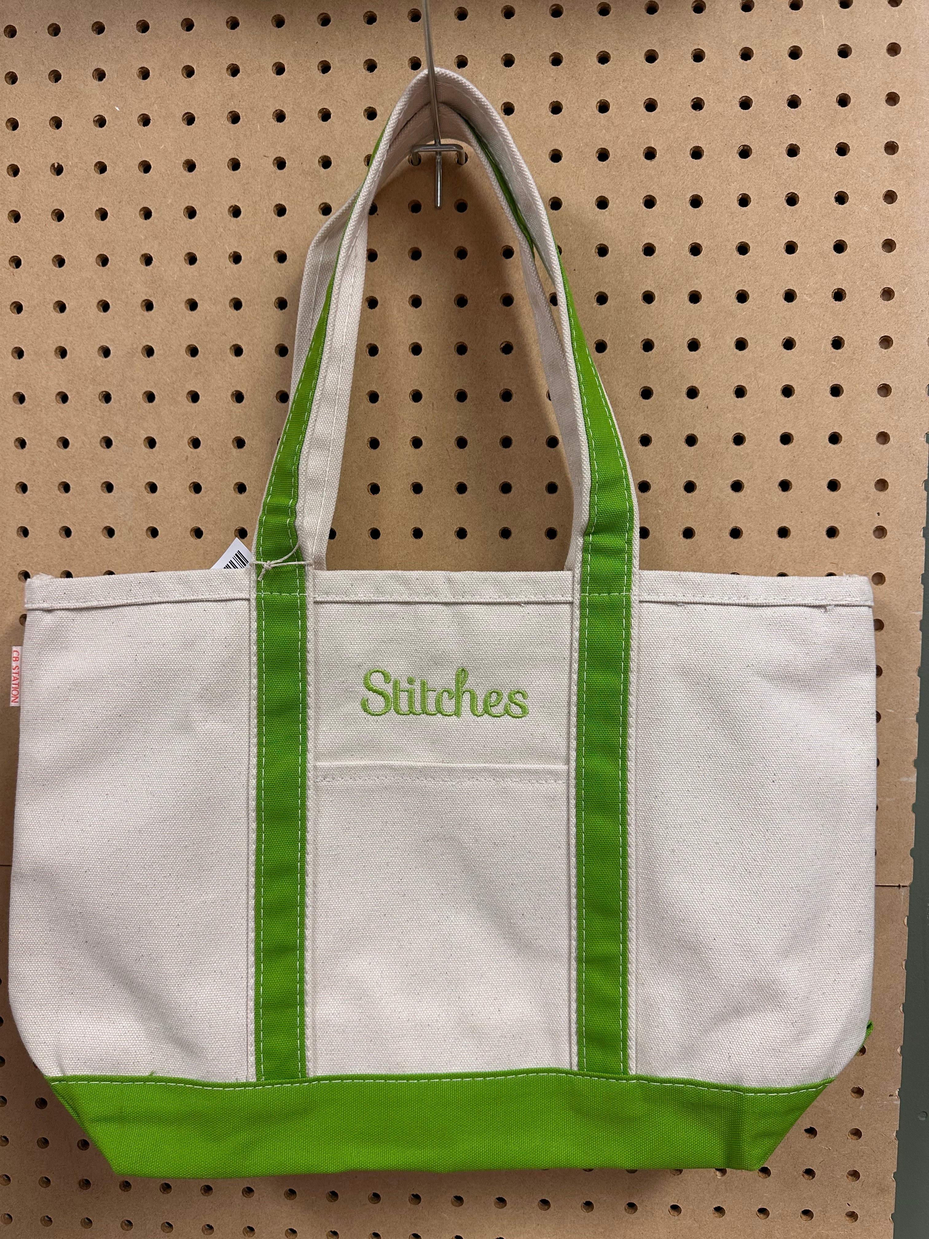 Medium Classic Tote: Grass Green (Stitches)
