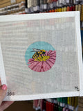 Busy Bee Round Canvas